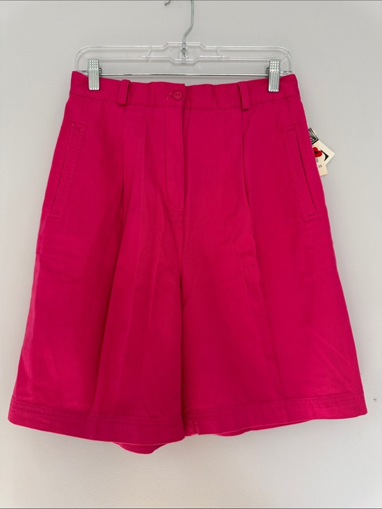 Vintage Pants - Vintage BE Basic Essential Hot Pink Cotton Bermuda Shorts Barbiecore Preppy
